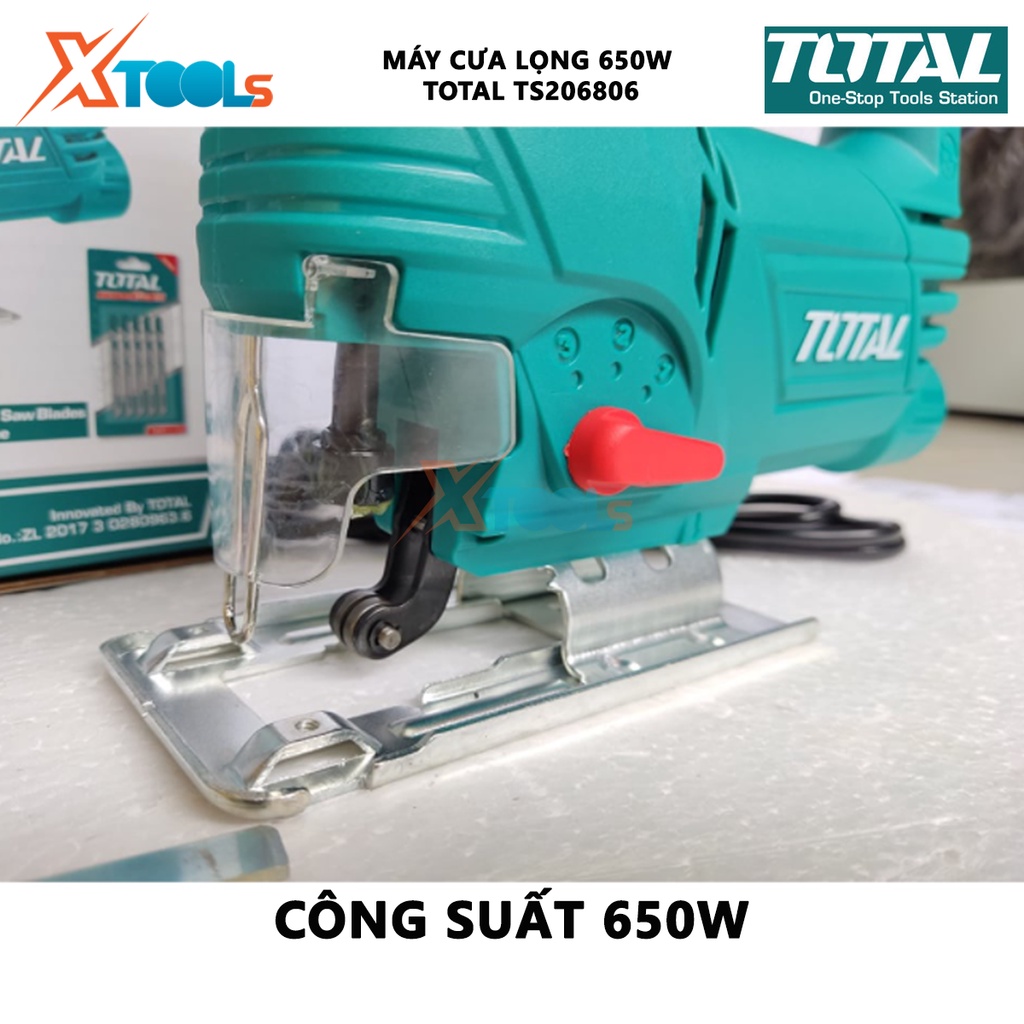 Máy cưa lọng TOTAL TS206806 | máy cắt lọng tốc độ không tải 800 - 2.800 vòng/phút khả năng cắt gỗ 65mm khả năng cắt sắt