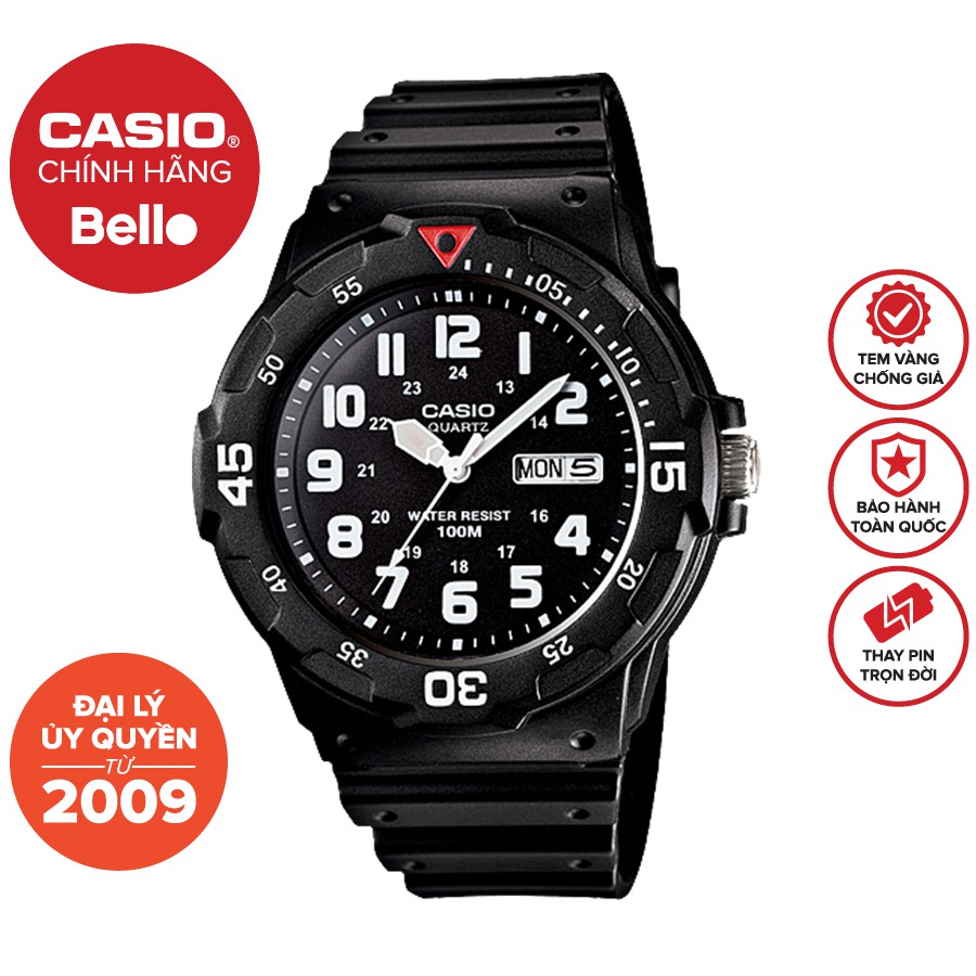 Đồng hồ Nam dây nhựa Casio MRW-200H chính hãng bảo hành 1 năm Pin trọn đời