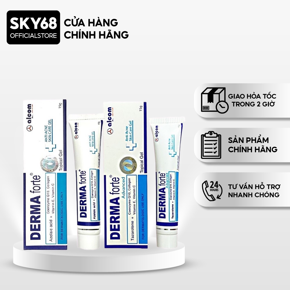 Gel Giảm Mụn, Thâm Sẹo Và Dưỡng Da Gamma DERMA FORTE Gel 15g