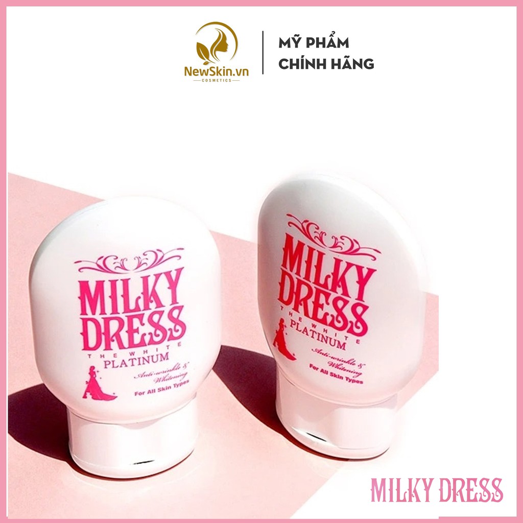 Kem dưỡng trắng và chống lão hóa Milky Dress The White Platinum