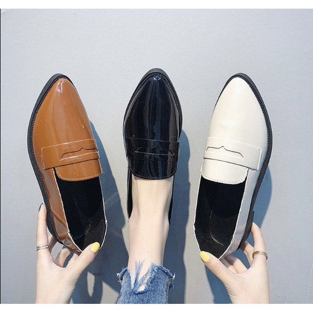 D258-giày bệt nữ đẹp, giày oxford nữ đạp gót da bóng giá rẻ | BigBuy360 - bigbuy360.vn