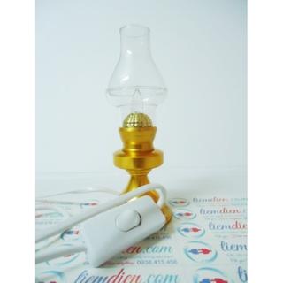 Đèn dầu bàn thờ đế nhôm ánh sáng đỏ