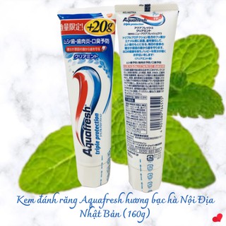 Kem đánh răng Aquafresh hương bạc hà Nội Địa Nhật Bản (160g) by Shop LocNgo