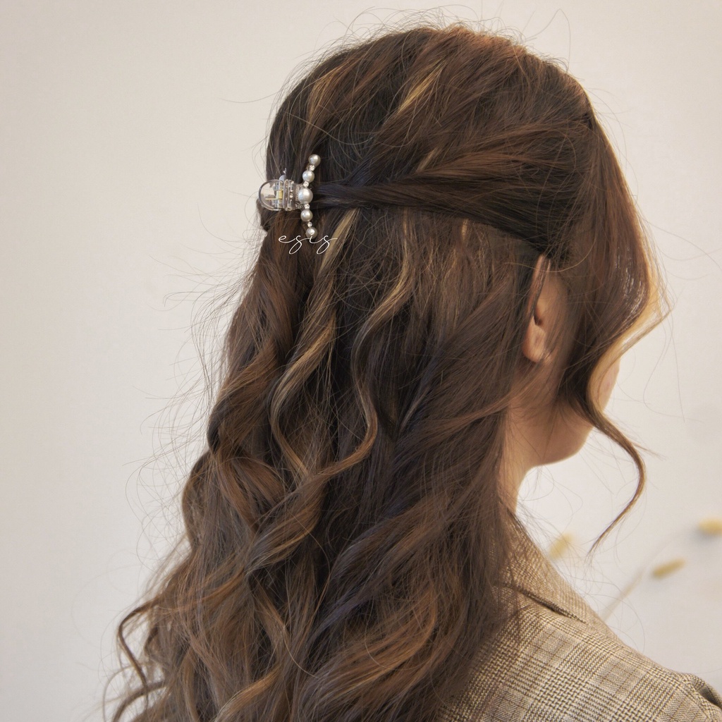 KẸP GẮP TÓC NỮ MINI NHỰA ACRYLIC ĐÍNH ĐÁ CAO CẤP HÀN QUỐC