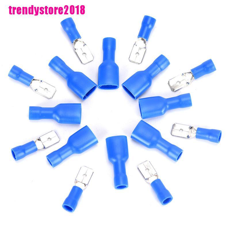 Set 100 Đầu Nối Dây Điện Cách Nhiệt Màu Xanh Dương