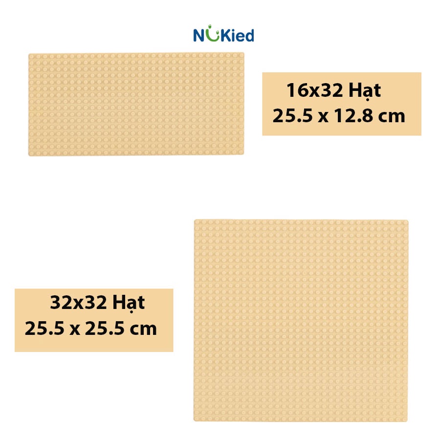 Tấm Lót Nền Trưng Bày Lego Miếng Dày Dẻo Đàn Hồi Mẫu Mới Đế Base KT 25,5x25,5 1024 Nút Hạt_Nukiedvn
