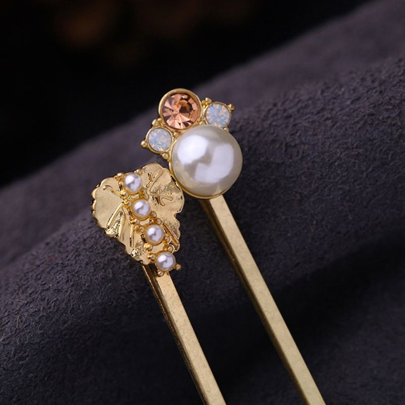 Set 6 Kẹp Tóc Đính Ngọc Trai Nhân Tạo Nhiều Màu Sắc Dành Cho Nữ