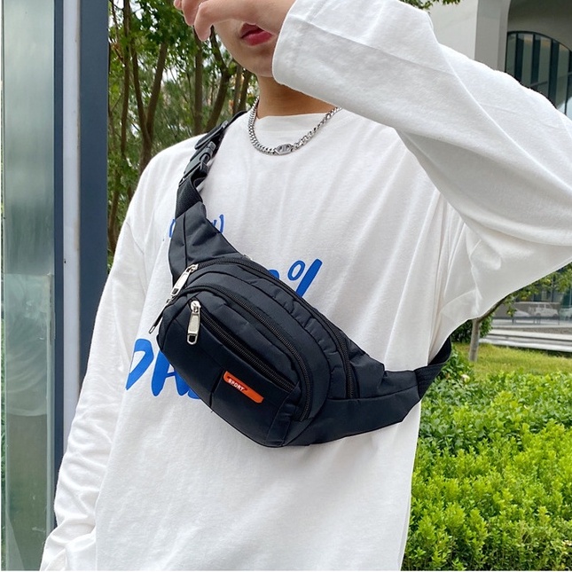 Túi Đeo Bụng, Túi Đeo Hông Nam Nữ 6 Ngăn Chống Thấm Nước Sport Bền Đẹp Đủ Màu Lựa Chọn Vừa Vòng Bụng 110cm Trở Xuống