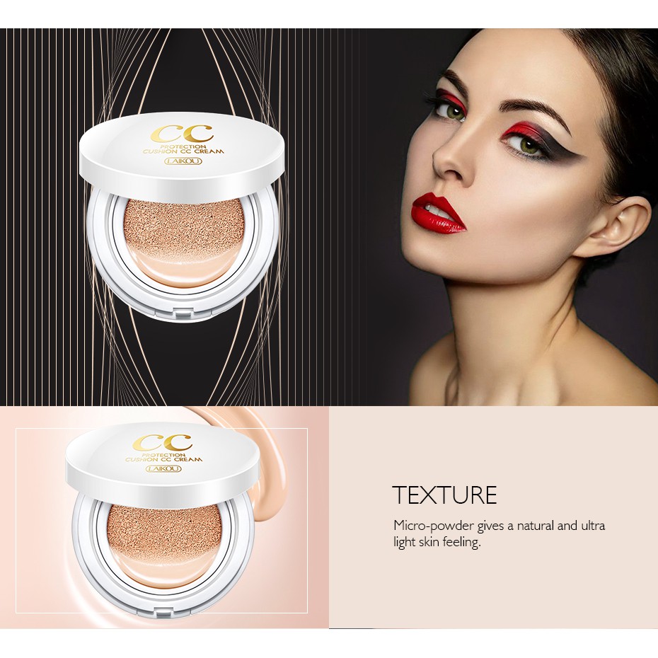 Kem Nền Chống Nắng Cc Laikou Dạng Air Cushion Dưỡng Ẩm Kiểm Soát Dầu Làm Trắng Da 30g Mỹ phẩm Laikou | BigBuy360 - bigbuy360.vn