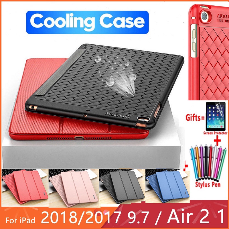 Bao da máy tính bảng thông minh tản nhiệt cho iPad 6th Gen 2018 9.7 5th 7th Gen 2019 Air 1 Air 2 3rd 10.5 Pro 9.7 2016