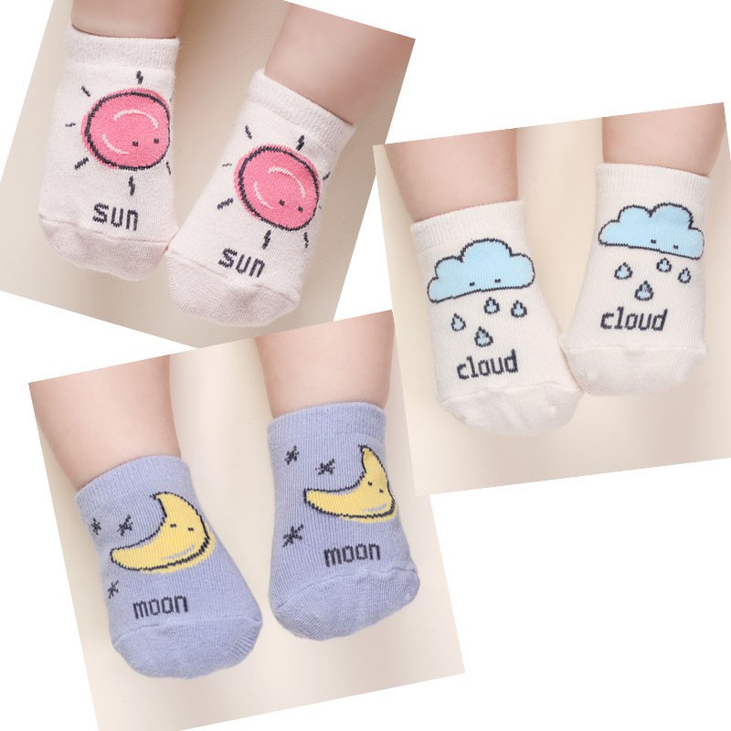 Vớ cotton chống trượt giữ ấm mùa đông dành cho em bé sơ sinh