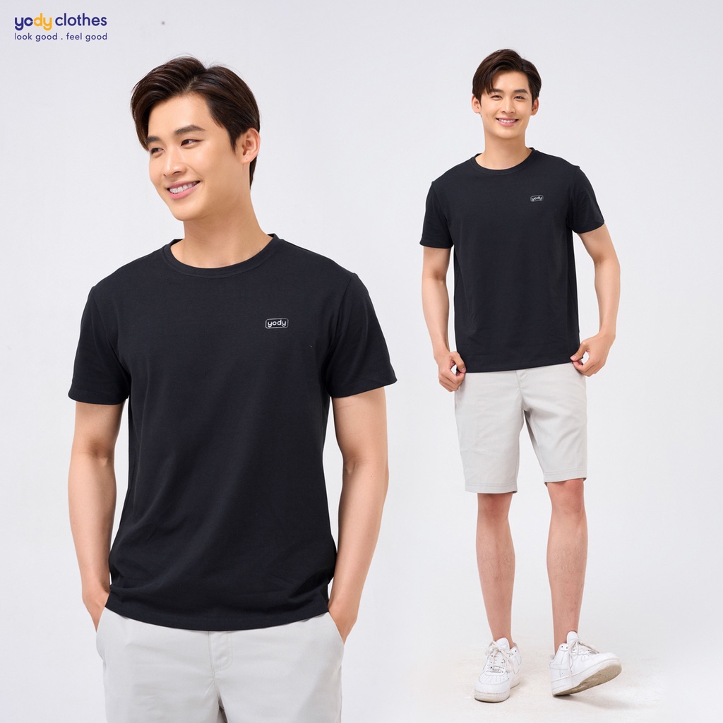 Áo thun phông nam YODY form rộng vải chất bột ngô thoáng mát TSM5261