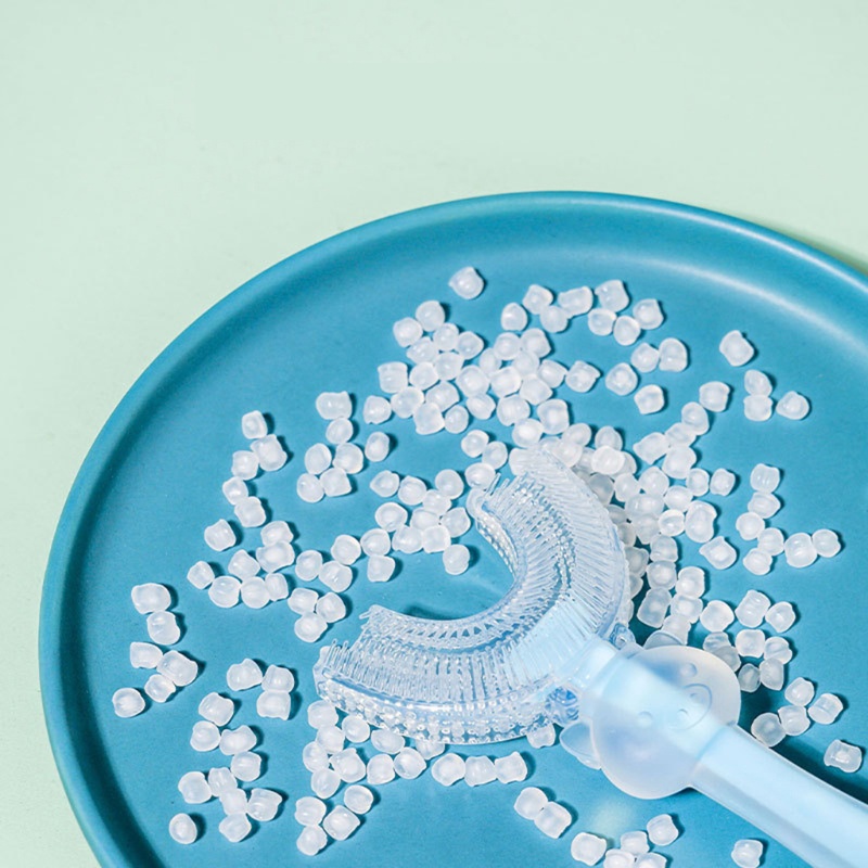 Bàn Chải Đánh Răng Silicone Hình Chữ U Xoay 360 Độ Cho Trẻ Em° Dụng Cụ Vệ Sinh Răng Miệng 2-4