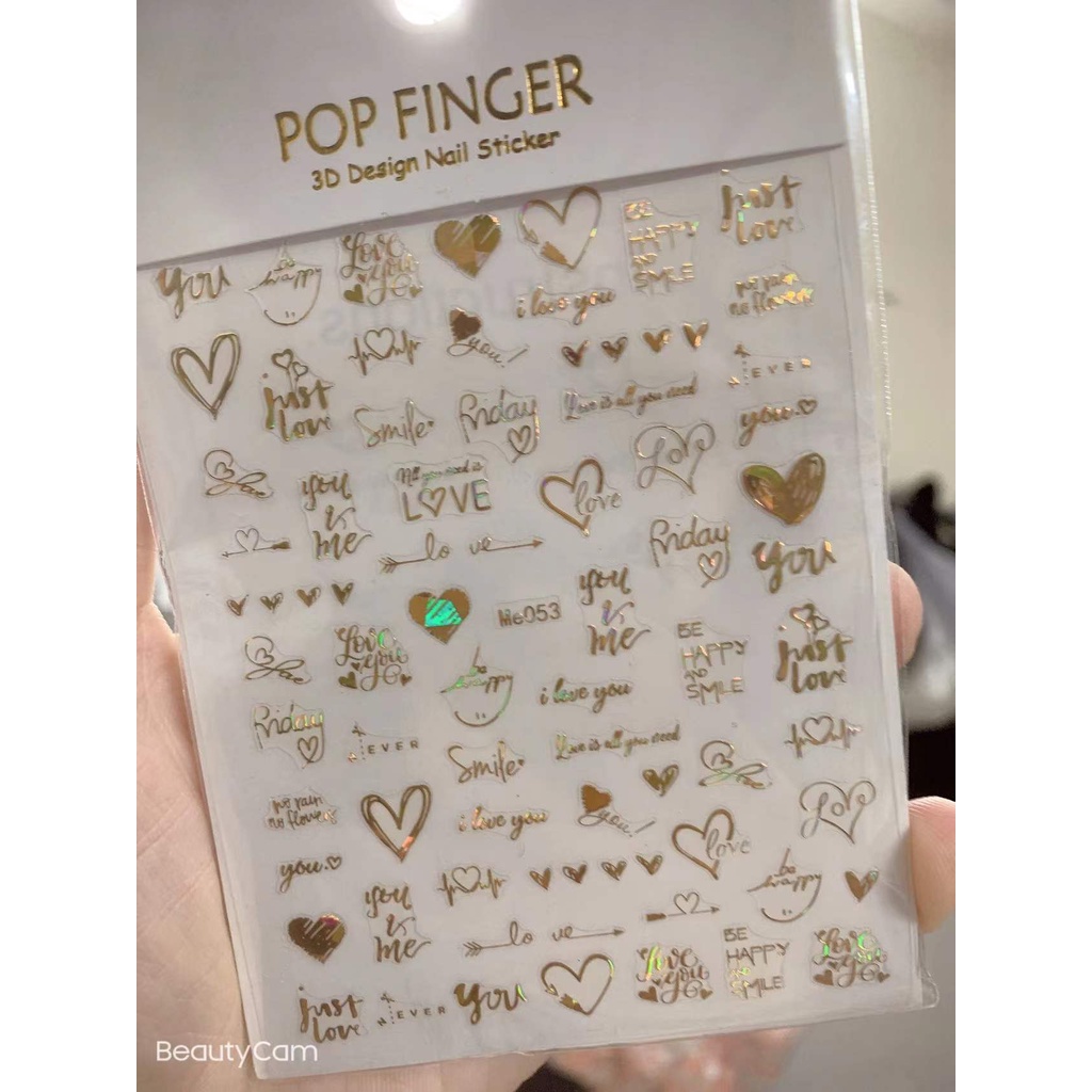 Sticker chữ mã mới trang trí nail