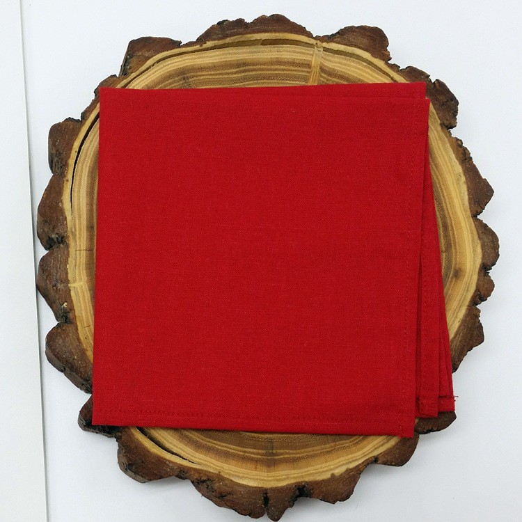 Khăn tay  vải linen trơn dùng để thêu thủ công 30x30cm