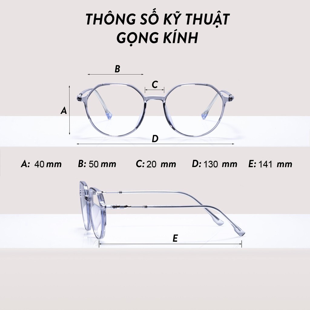 Gọng kính cận nam nữ kim loại mắt tròn thiết kế đẹp nhiều màu 908 | BigBuy360 - bigbuy360.vn