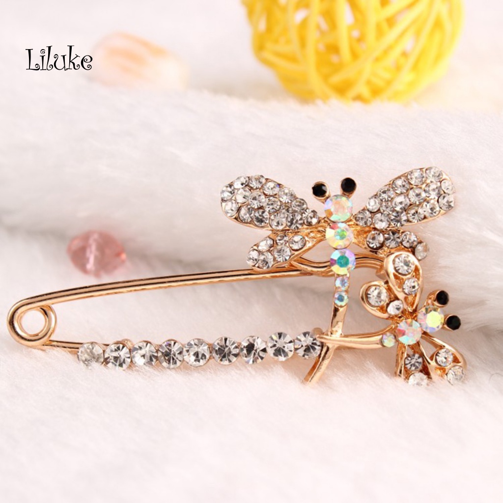 Ghim Cài Áo Hình Chuồn Chuồn Đính Đá Nhân Tạo Thời Trang Cho Nữ