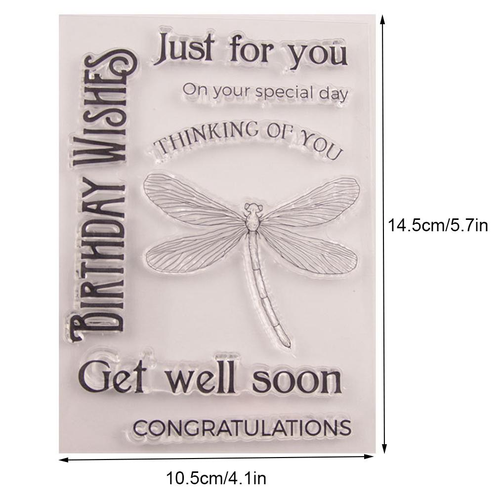 Con Dấu Nhựa Dập Nổi Hình Chuồn Chuồn Trang Trí Sổ Lưu Niệm