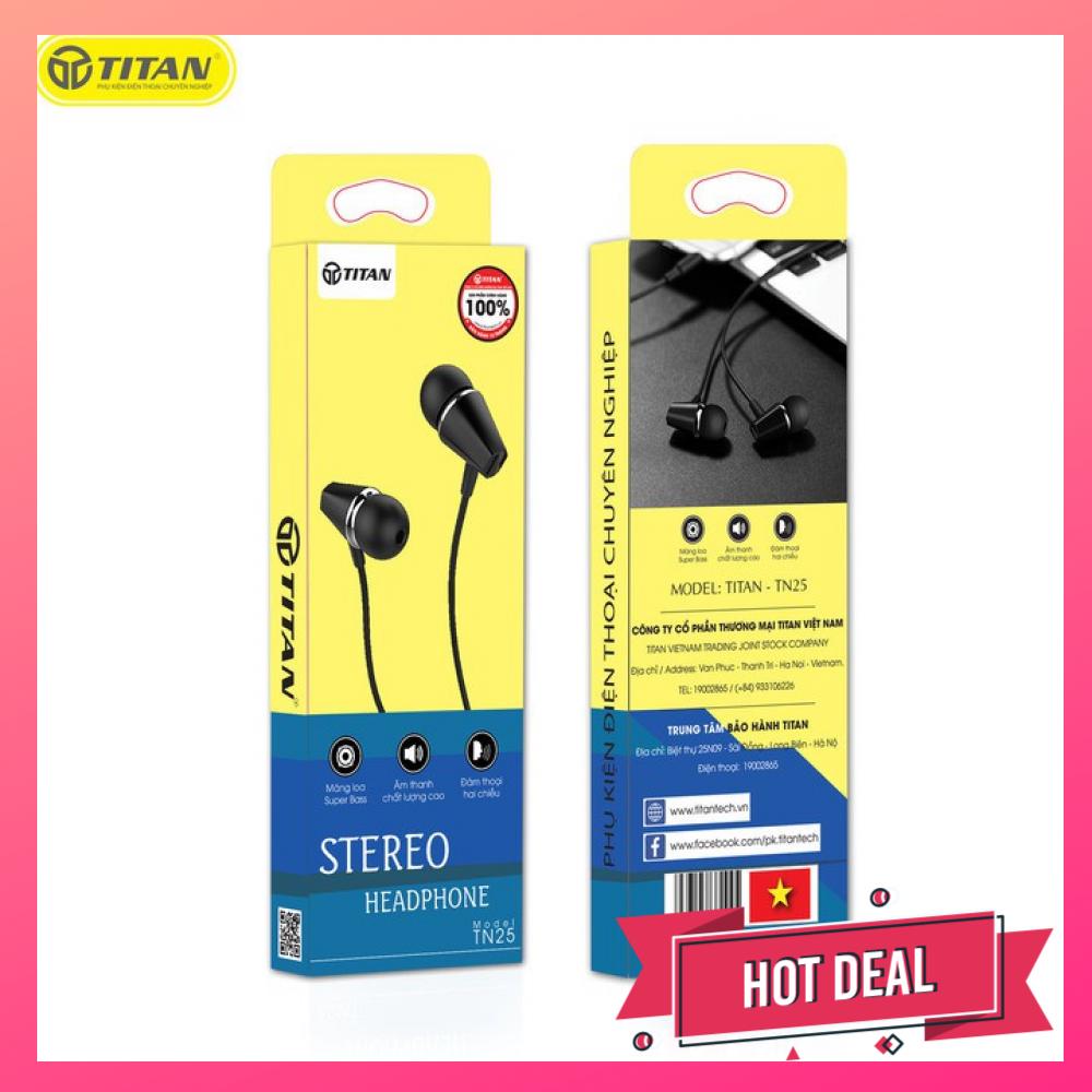 007350 - tp - tai nghe liền dây titan tn25 - trắng
