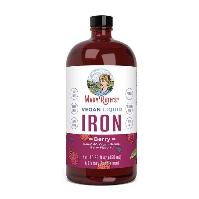 Sắt hữu cơ thuần chay Mary Ruth’s Liquid Iron Supplement cho gia đình 450ml USA