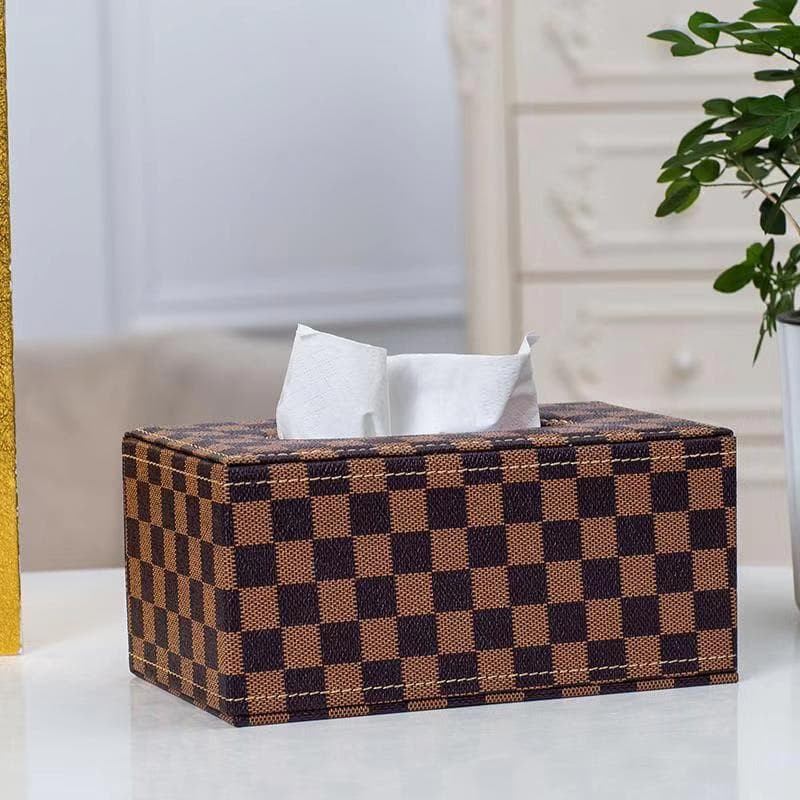 Hộp đựng khăn giấy bằng da hình chữ nhật - 4 mẫu