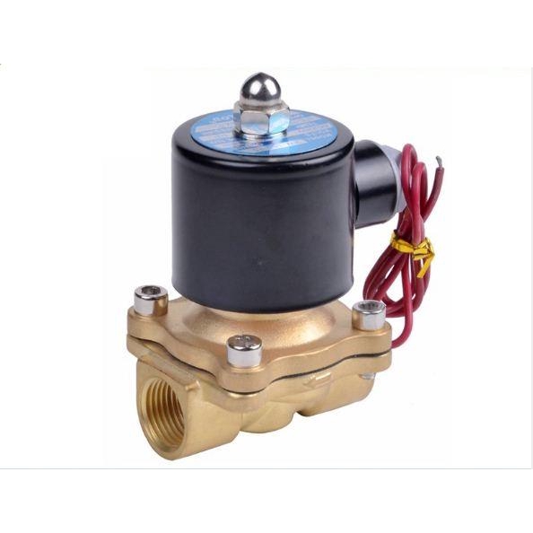 Van nước tự động điều khiển bằng điện, van điện từ phi 21-220V - phi 27-phi 34-  (Vàng đồng)