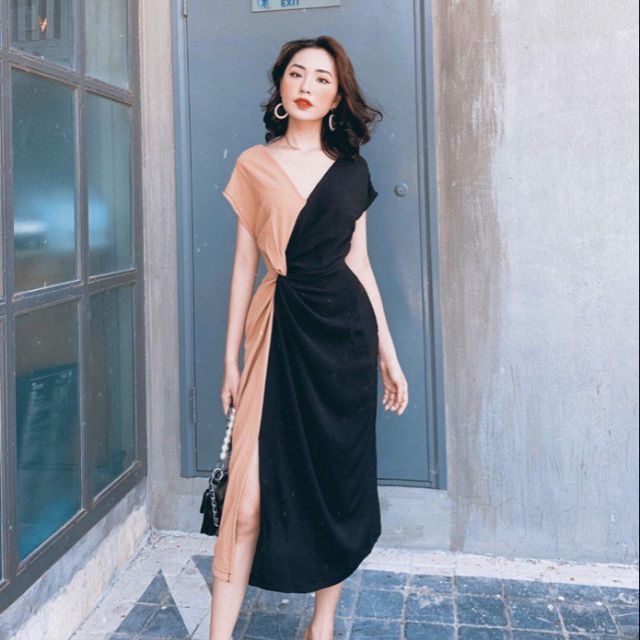 Đầm xoắn eo