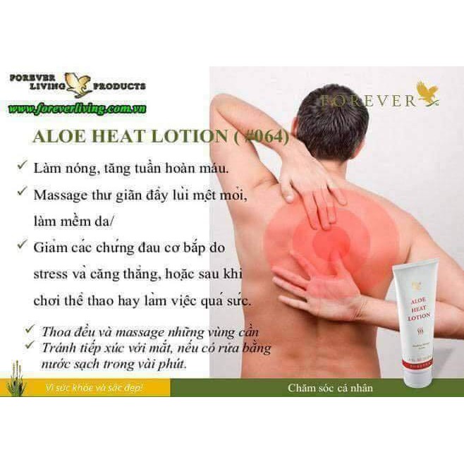 DẦU NÓNG ALOE HEAT LOTION 064FLP + Son