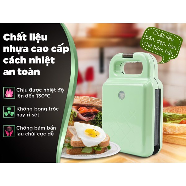 Máy làm bánh sandwich Perfect PF-833 công suất 600W đa năng 4 trong 1 đa dụng tiện lợi