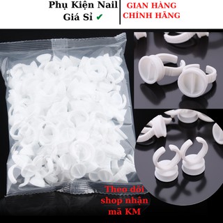 Nhẫn đựng keo nối mi ( 100 nhẫn) .
