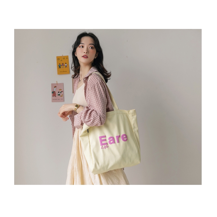 Túi tote bằng vải phong cách Hàn Quốc thời trang cho nữ