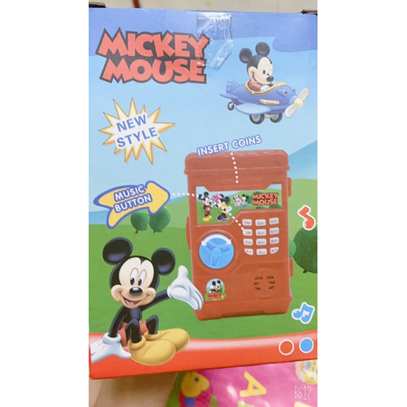 Đồ chơi máy rút tiền atm (dùng pin) chuột mickey, công chúa elsa