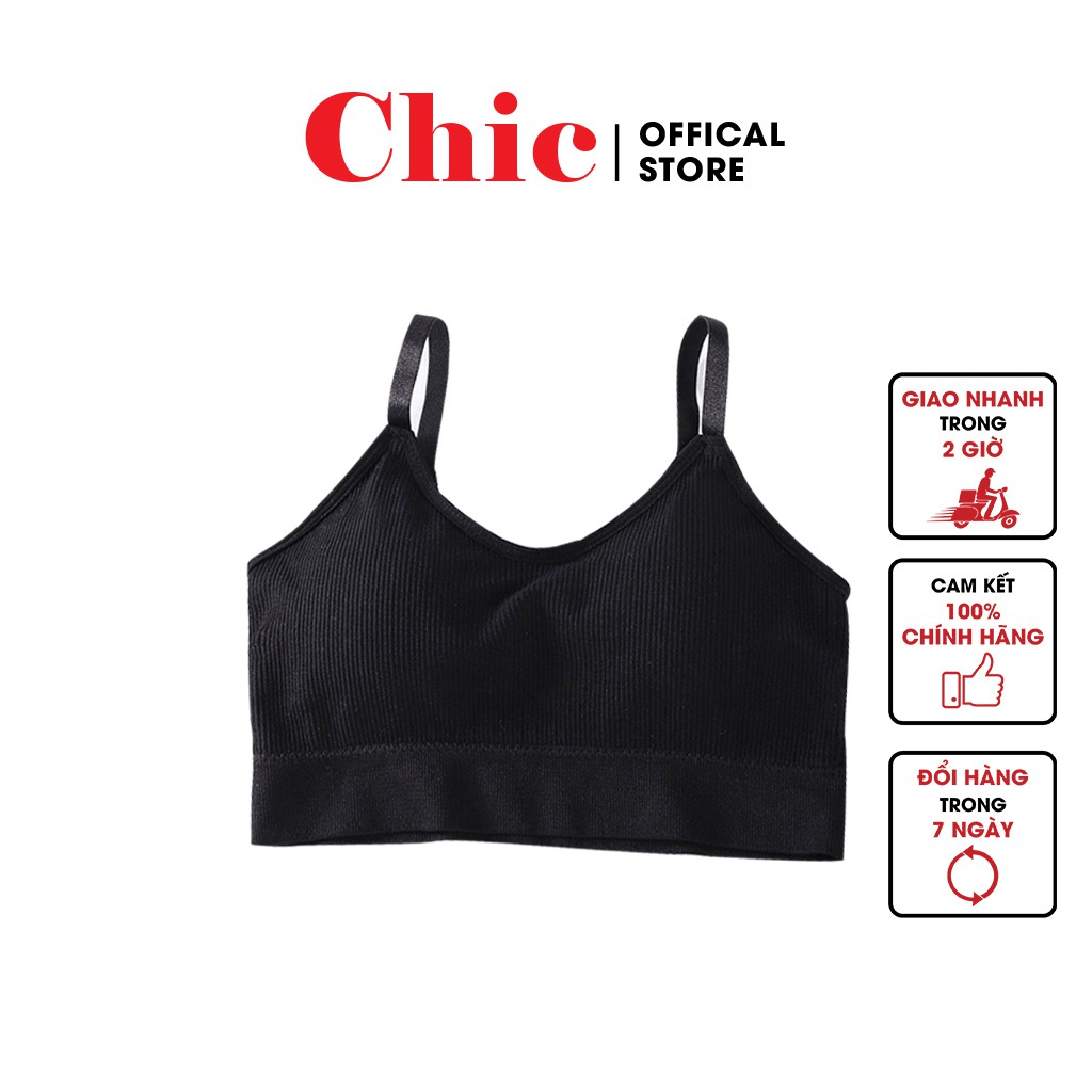 Áo Bra CBT1BRA01 Bra Tập Gym VNXK Kiểu Dáng Thể Thao Chất Liệu Cotton Bề Mặt Gân Tăm 2 Dây Mặc Thoải Mái(SIZE 40-65KG