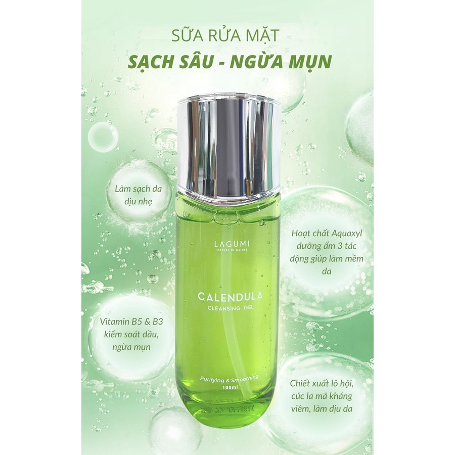 Bộ đôi sản phẩm Sữa rửa mặt và Serum Lagumi an toàn &amp; lành tính cho mẹ bầu và sau sinh