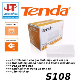 Switch mạng Tenda 8 cổng S108 Hàng MICROSUN-ADNT bảo hành 36 tháng
