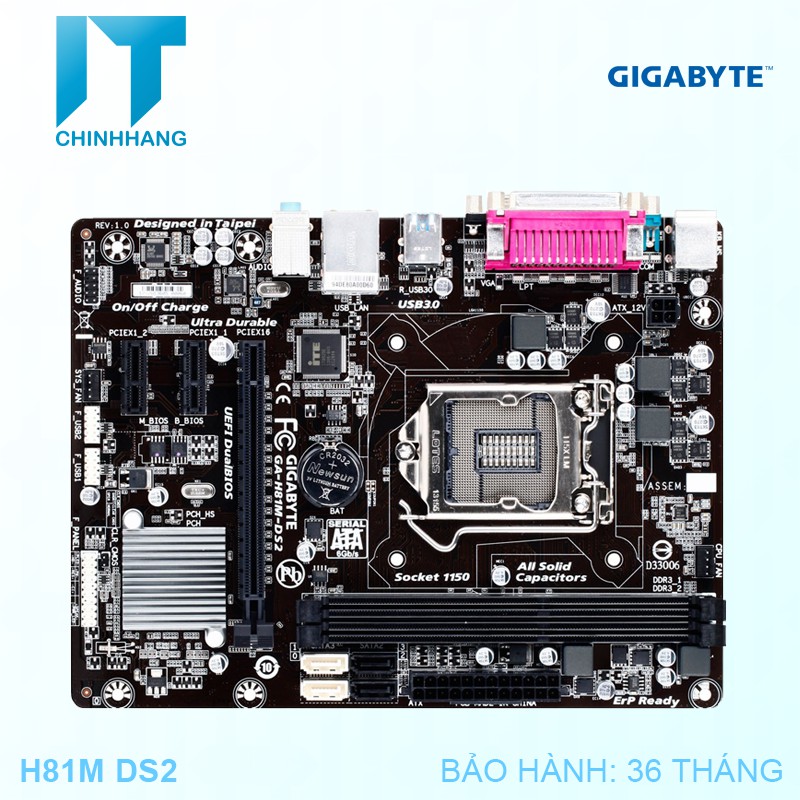 Mainboard GIGABYTE (H81M DS2) - Hàng Chính Hãng