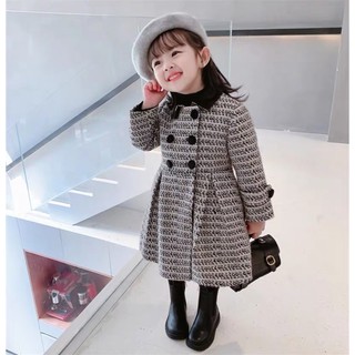 THỜI TRANG TRẺ EM- Áo dạ dáng dài cho bé gái
