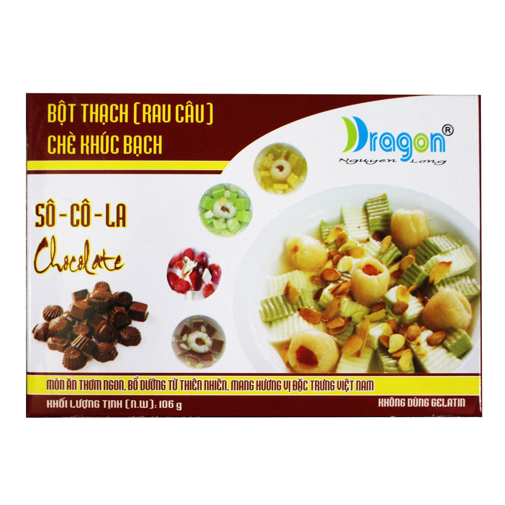 Bột Thạch Chè Khúc Bạch Socola Dragon (106g)