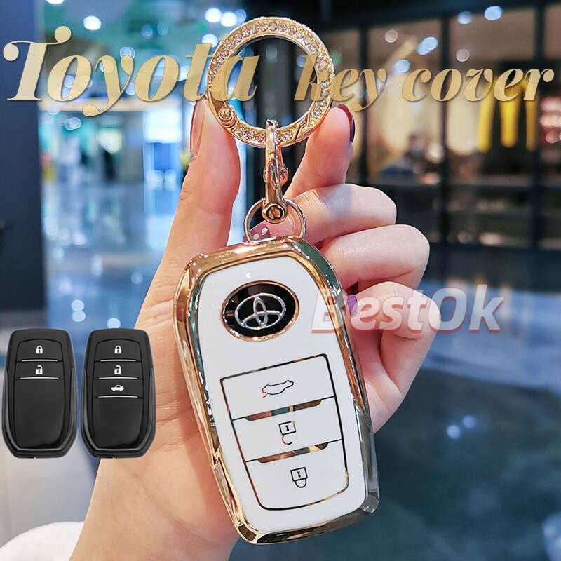 Vỏ bảo vệ chìa khóa cho xe hơi TOYOTA 2021/ Corolla/ Vios/ Camry/ Hilux/ RAV4/ Fortuner Lei Ling Corolla Camry Highlander bọc chìa khoá móc khoá ô tô toyota bọc chìa khoá camry