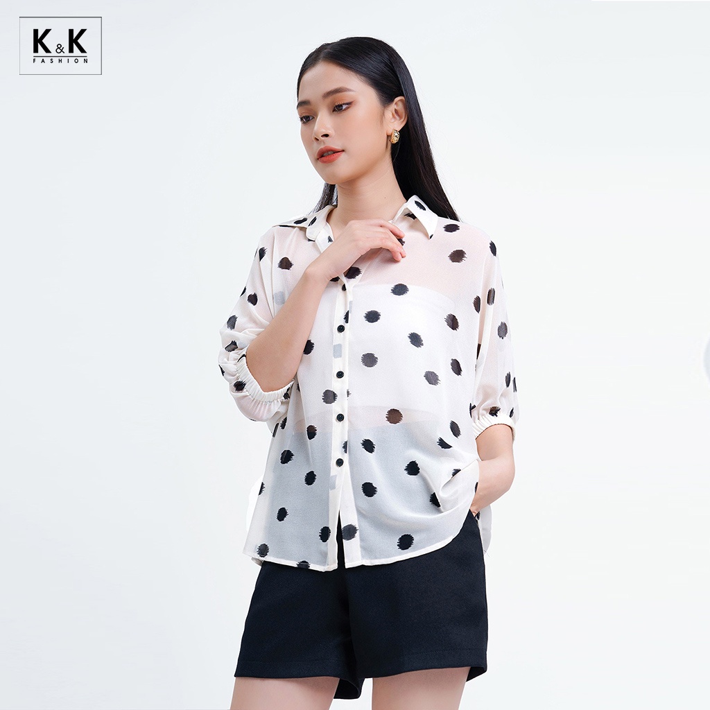 Quần Short Nữ Màu Đen 2 Túi K&amp;K Fashion QCS02-18 Chất Liệu Cotton