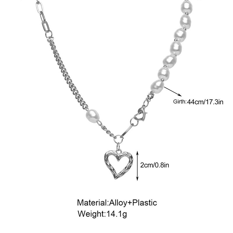 Vòng cổ Bạc Y2K Mặt Hình Bướm Đính Ngọc Trai Thời Trang Cho Nữ