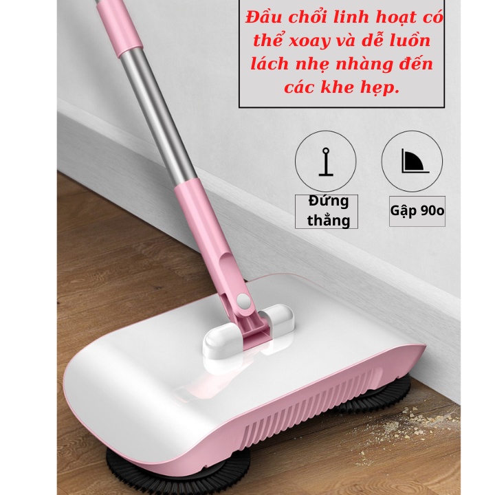 Chổi hút bụi tự động Cây lau nhà hút bụi tự động quét bụi bẩn không cần dùng điện tiện lợi dễ di chuyển