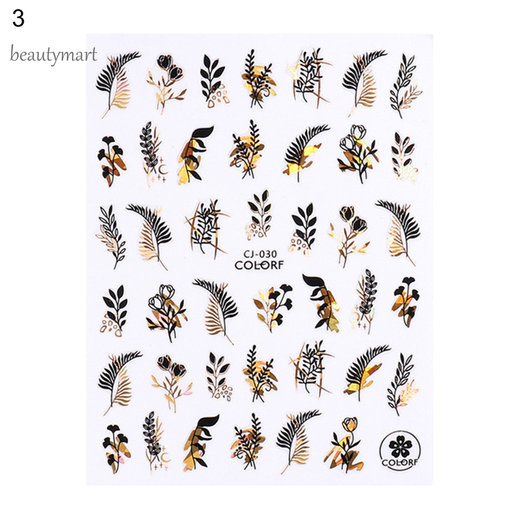 [Hàng mới về] Miếng dán trang trí móng tay màu đen in chữ tiếng anh họa tiết độc đáo