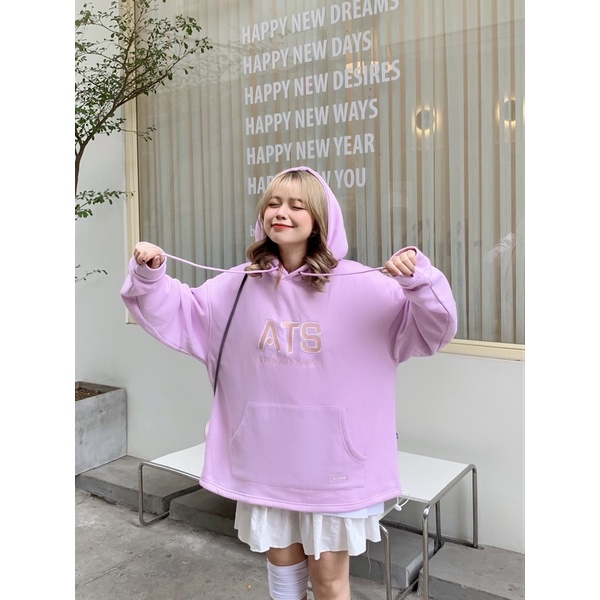 AITHERSTUDIO-ÁO Hoodie thêu Big Logo Form rộng