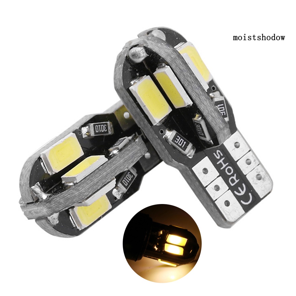 Set 2 Bóng Đèn Led T10 5630 8smd Gắn Biển Số Xe Ô Tô