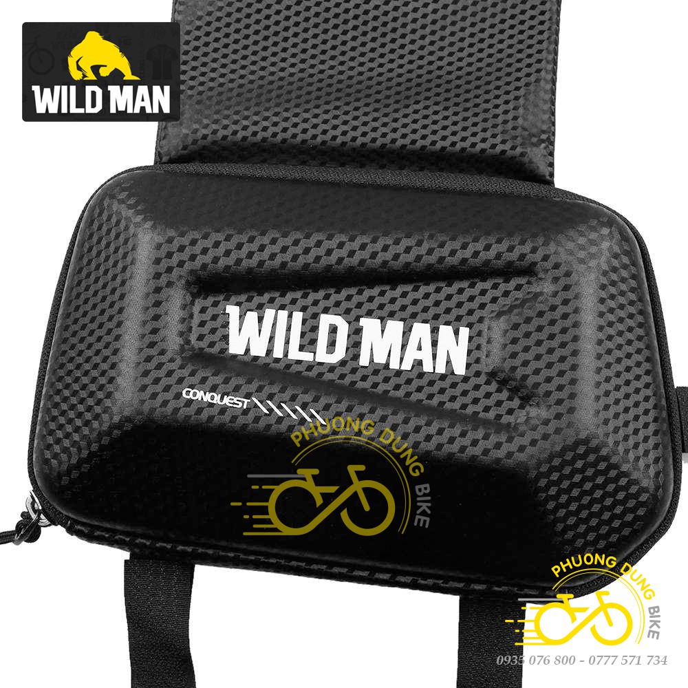 Túi đôi treo khung sườn hộp cứng xe đạp Wild Man E6