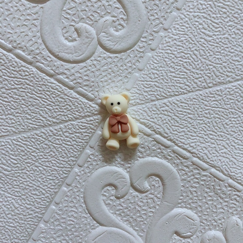 Sticker nổi, charm cute dán ốp điện thoại, bình nước, laptopp tông màu nâu sữa