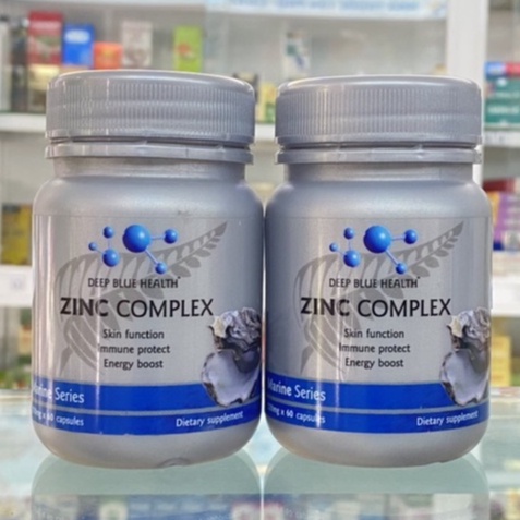 Viên uống kẽm Deep Blue Health ZinC Complex tăng cường đề kháng, giảm mụn, điều hòa nội tiết hộp 60 viên