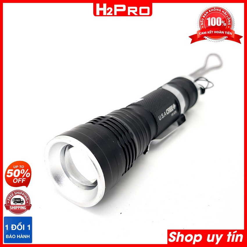 Đèn pin siêu sáng mini CREE HY-575 H2Pro hàng hãng, đèn pin siêu sáng giá rẻ (tặng pin sạc và đốc sạc trị giá 70K)