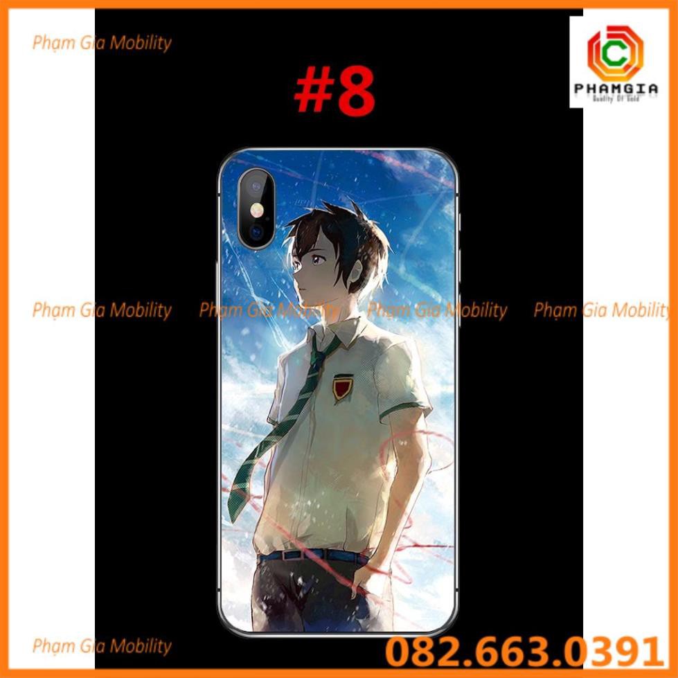 Ốp lưng iphone kính tráng gương x xr xs xsmax hình đẹp, nhiều mẫu anime